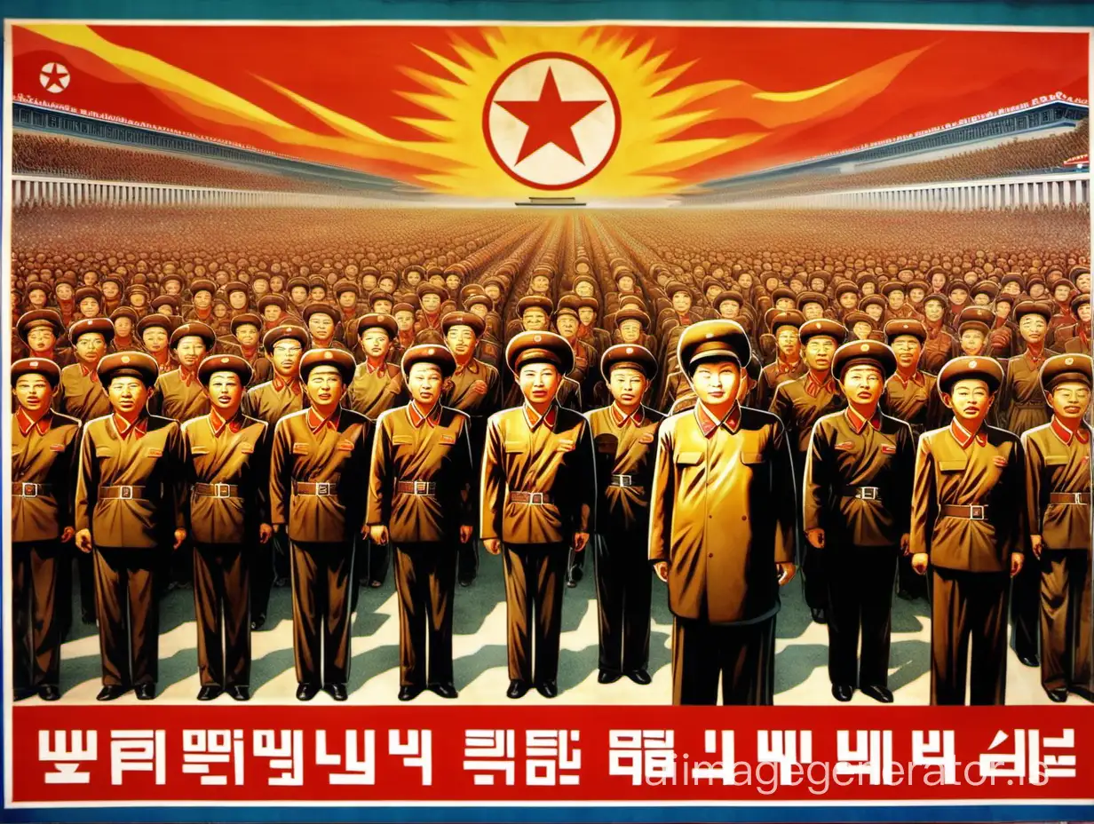 North Korean propaganda poster