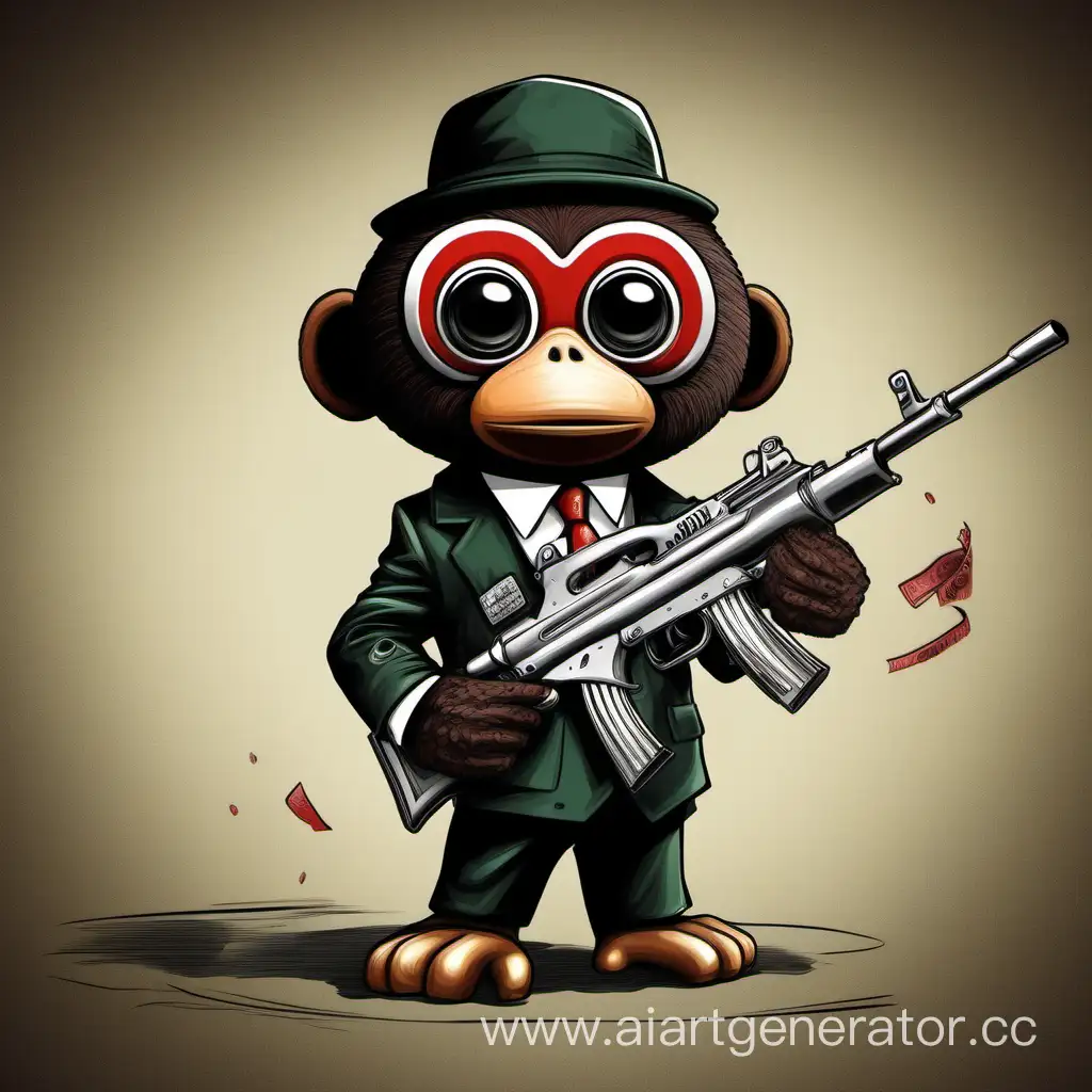 Cheburashka-Mexican-Gangster-Heist-with-a-Machine-Gun