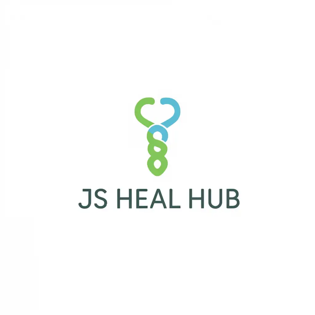 a logo design,with the text "JS HEAL HUB", main symbol:SPINAL CORRECTION,Moderate,be used in Medical Dental industry,clear background