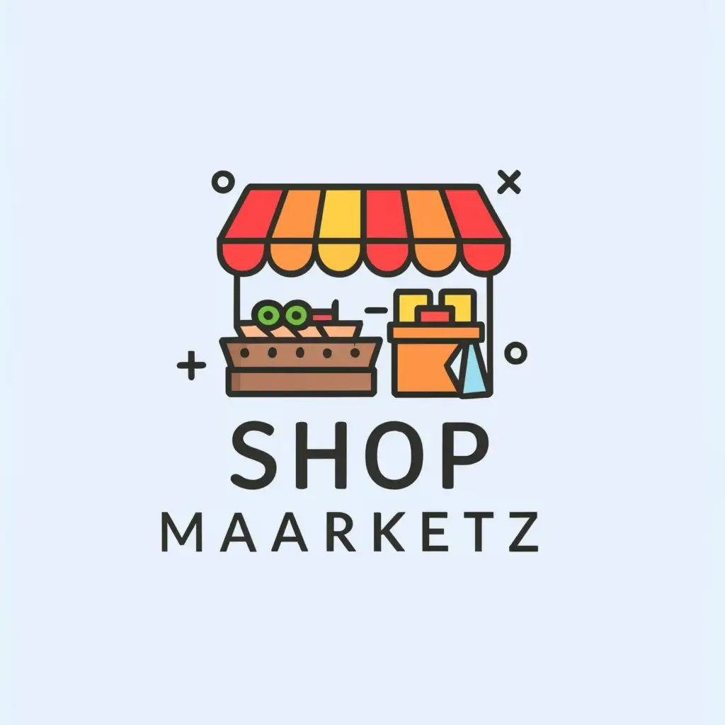 LOGO-Design-for-Shop-Marketz-Modern-Market-Symbol-on-Clear-Background
