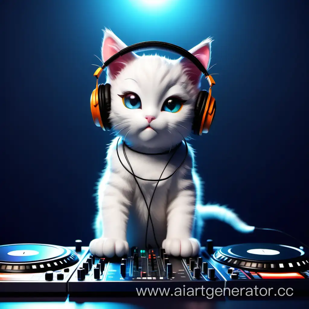 Adorable-Cat-DJ-Wearing-Headphones