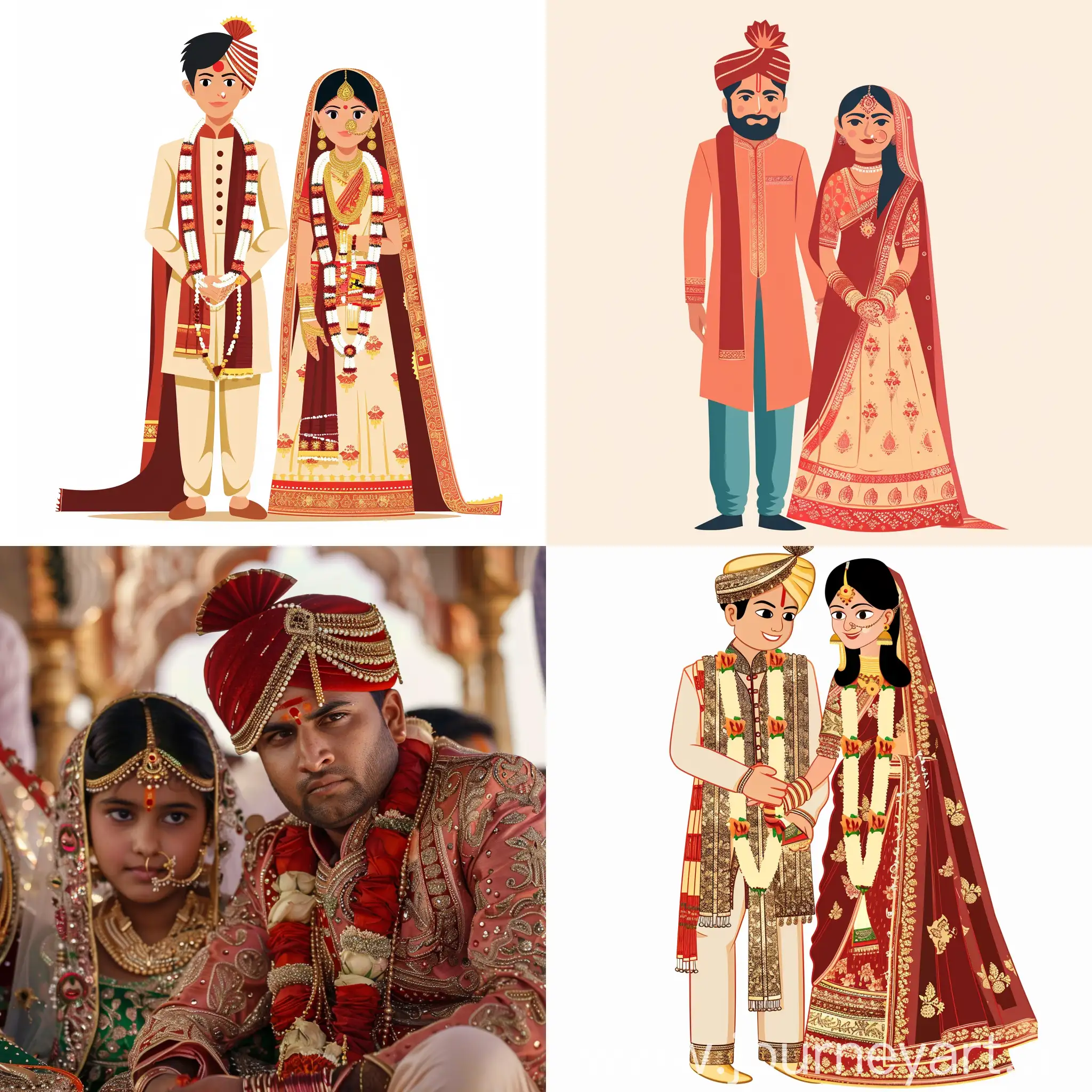 Traditional-Indian-Wedding-Ceremony-Bride-and-Groom-Exchange-Vows