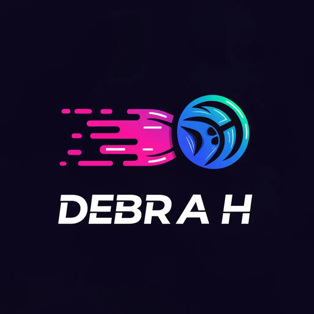 a logo design,with the text "DEBRAH", main symbol:rocket league ball and car,Moderate,clear background