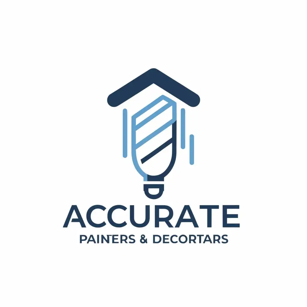 a logo design,with the text "Accurate Painters & Decorators", main symbol:paint brush,Minimalistic,be used in Construction industry,clear background