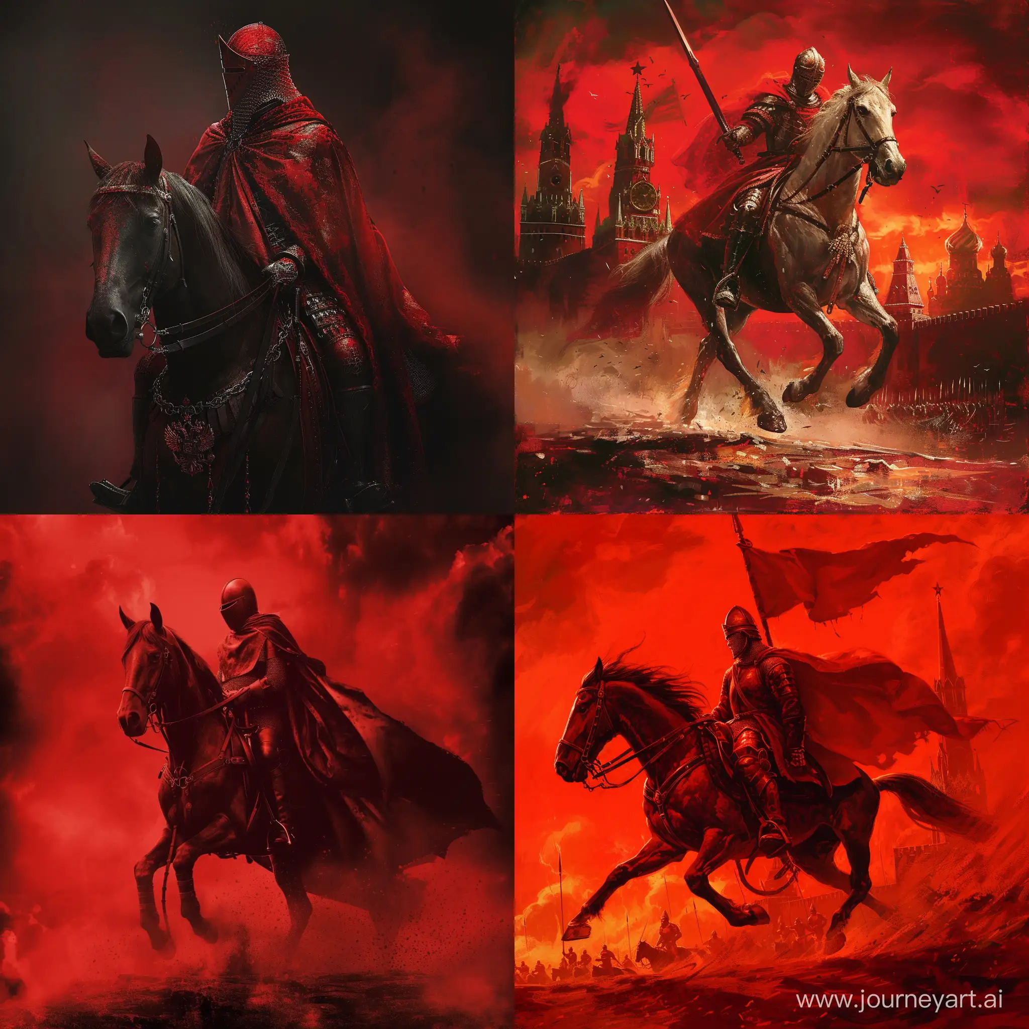 Russian-Horse-Knight-in-Vibrant-Red-Tones