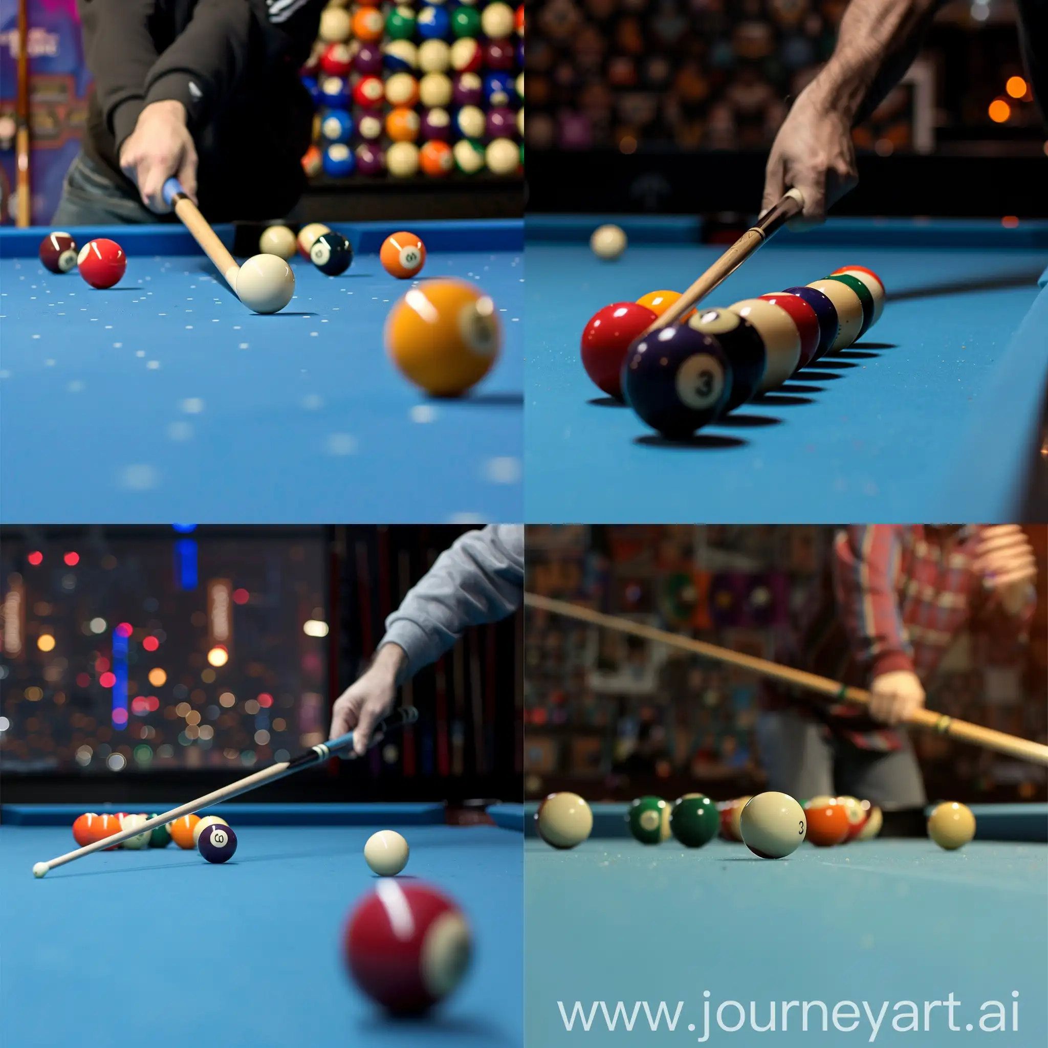Billiards-Player-Striking-Ball