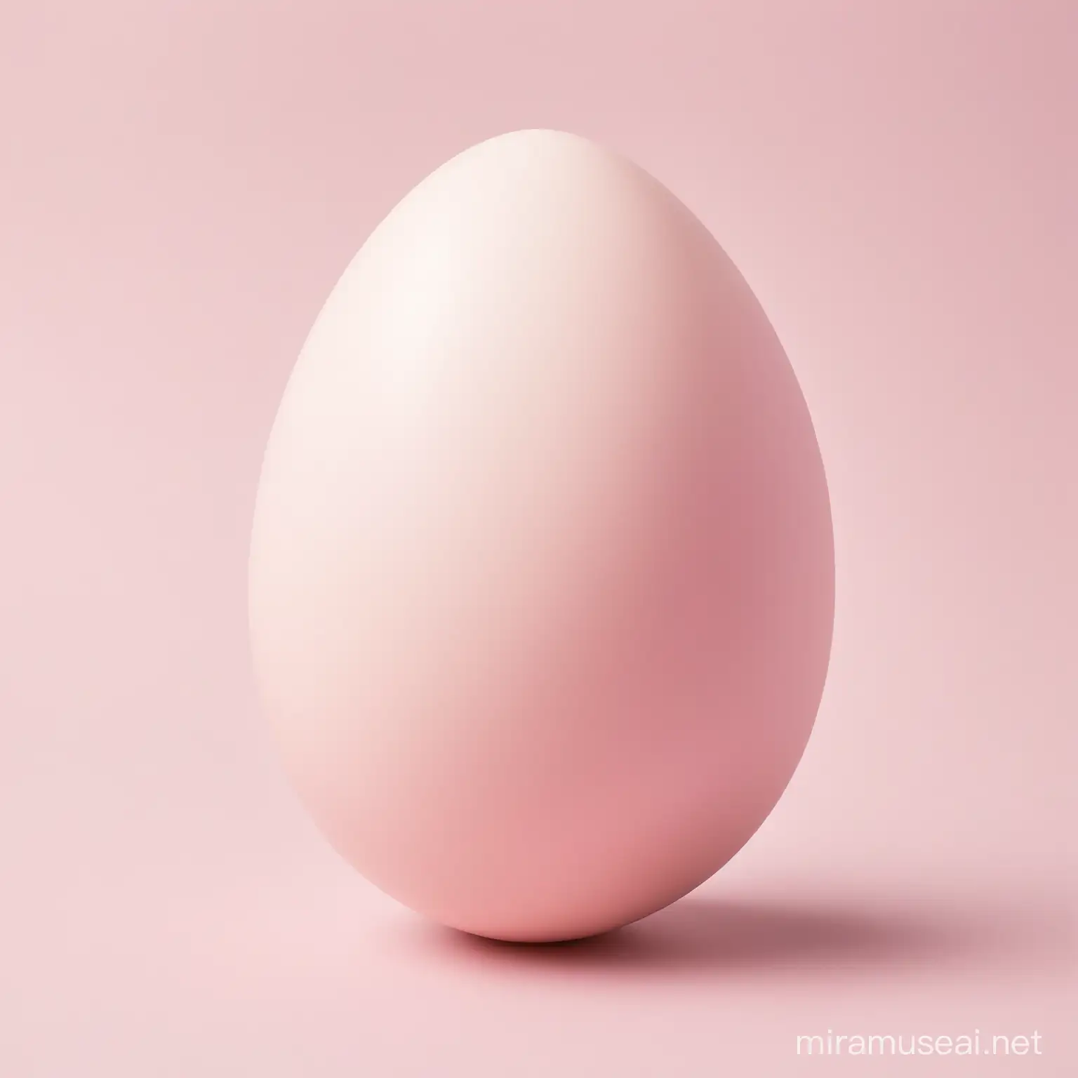 Delicate Pale Pink Decorated Easter Egg on a Bed of Spring Flowers