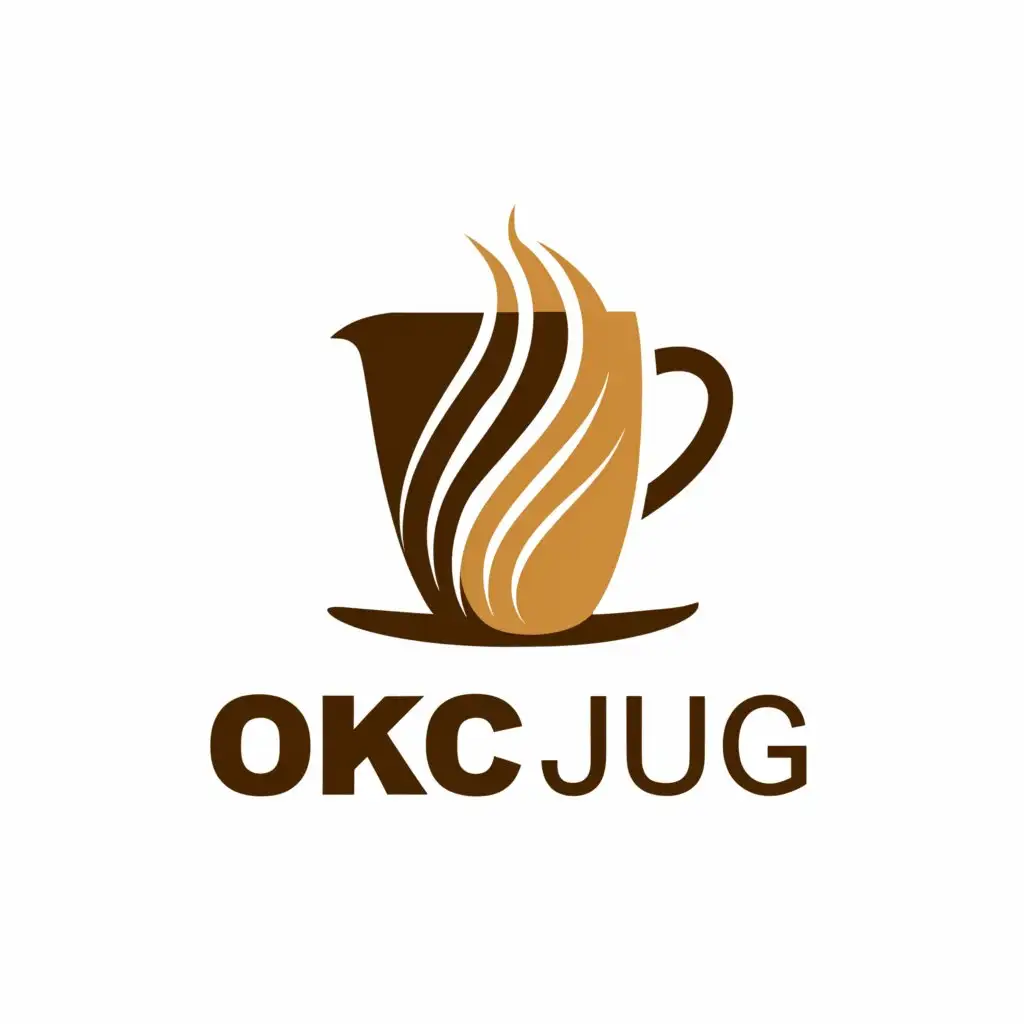 a logo design,with the text "OKC JUG", main symbol:java logo,Moderate,be used in Technology industry,clear background