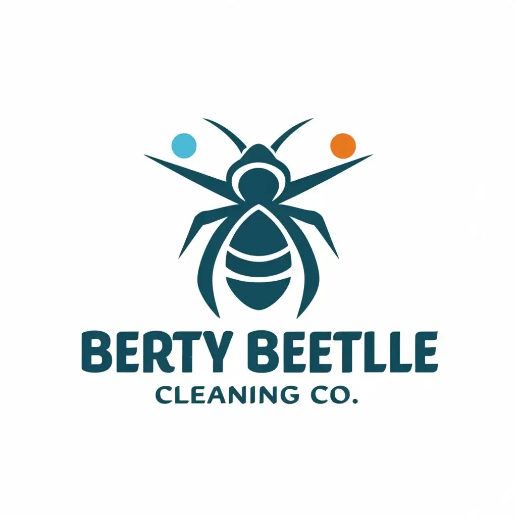 a logo design,with the text ""Berty" Logo Design", main symbol:I'm seeking a talented graphic designer to create a logo for a new business called "Berty Beetle Cleaning Co". The logo will be primarily used to establish brand identity, so it must be distinctive and memorable. The logo will sit on the back of uniform T-shirts.

Please note that AI logo's frequently have spelling mistakes and do not look like either beetles or anything else. I am looking for a graphic designer, not an AI requester.

All logos will be reverse searched to ensure originality and right of contestant to sell.

ALL LOGO WITH ONLY WORDS WILL BE DELETED.,Moderate,clear background