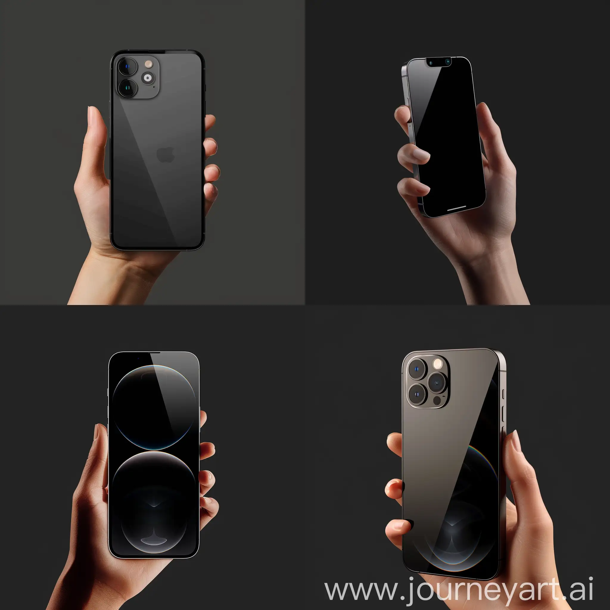 Modern-Mockup-Iphone-15-Pro-Held-in-Hand-on-Black-Background