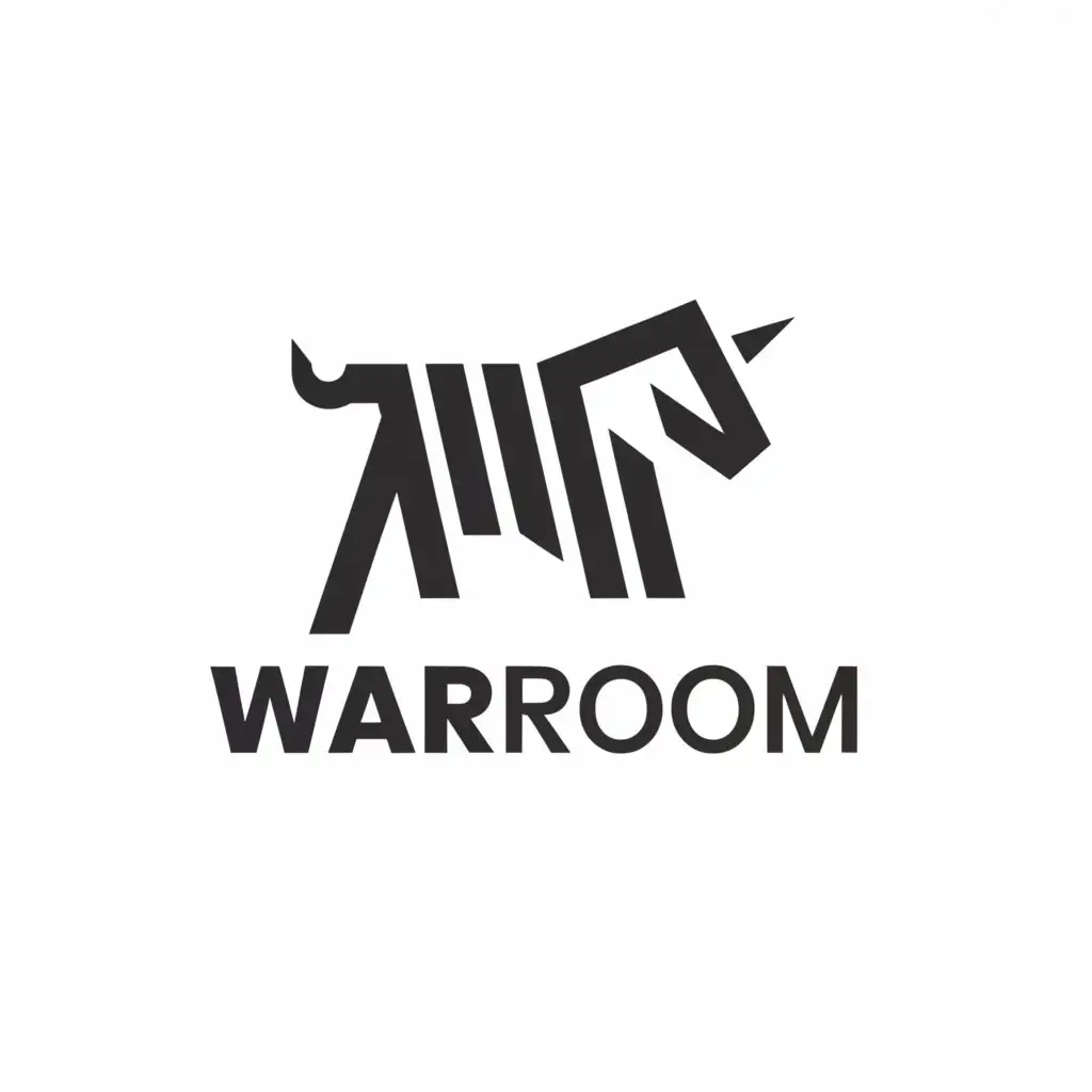 LOGO-Design-for-War-Room-Minimalistic-Stock-Charts-and-Bull-Symbol-for-Finance-Industry