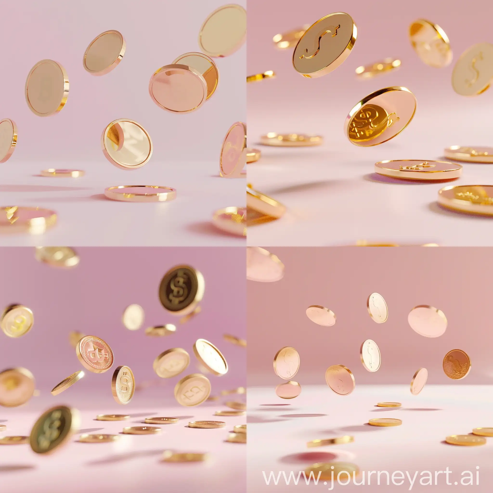 Golden-Coins-Floating-on-Pink-Surface-Luxurious-Money-Theme-in-32K-Ultra-HD