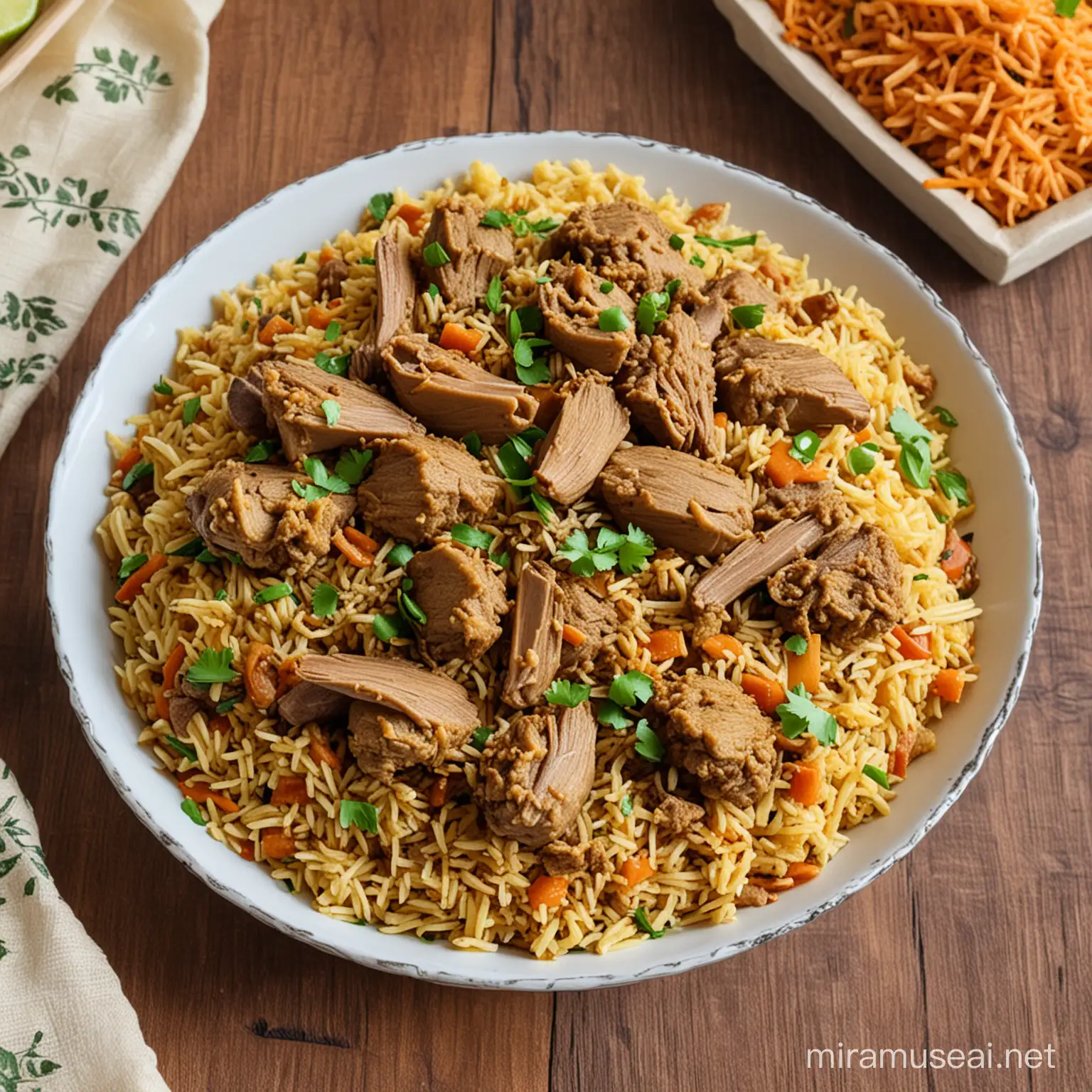 Savory MuttonFry Pulao A Delicious Culinary Delight