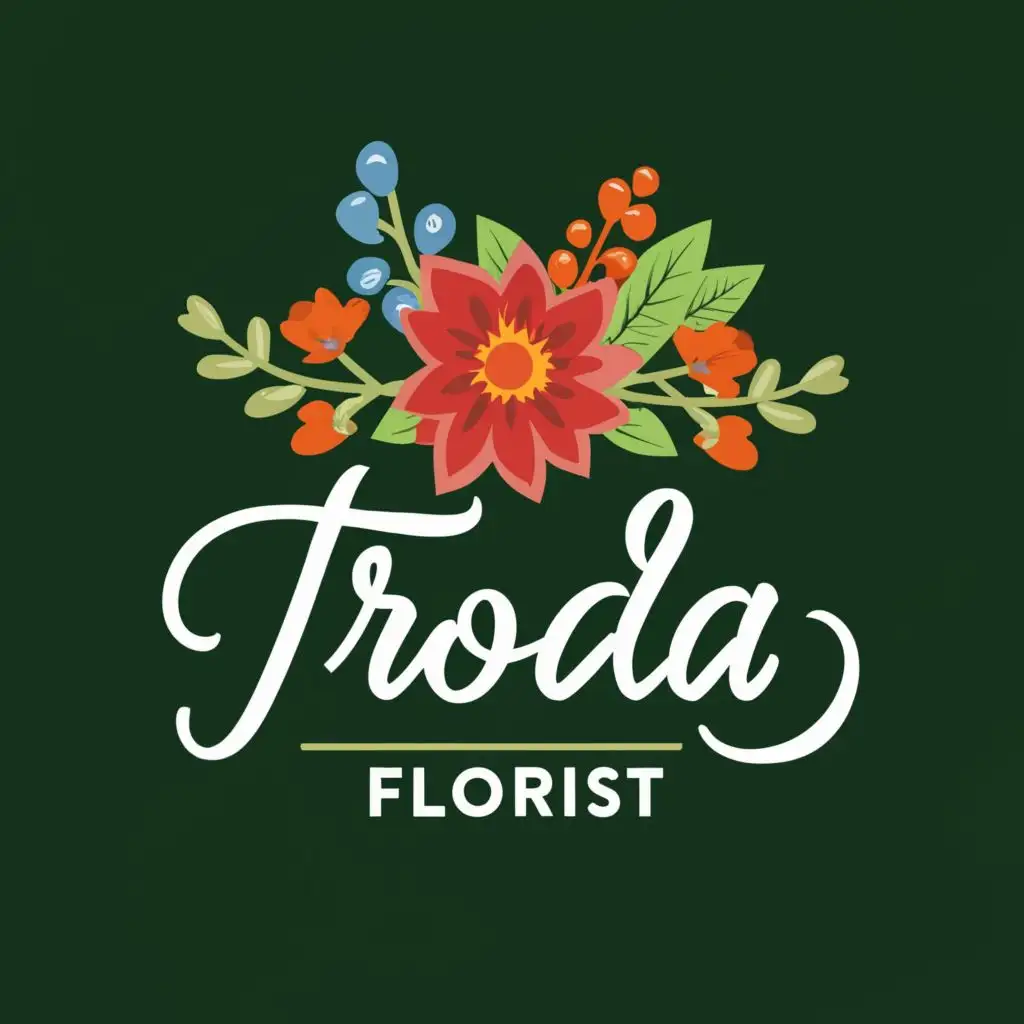 logo, Flowers, with the text "Iroda Florist", typography
