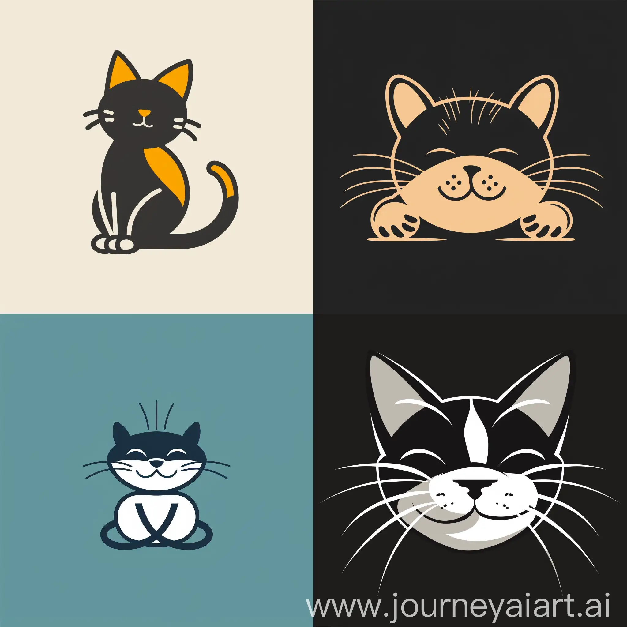 Ecommerce-Cat-Business-Logo-Design-Elegant-Feline-Silhouette-with-Modern-Touch