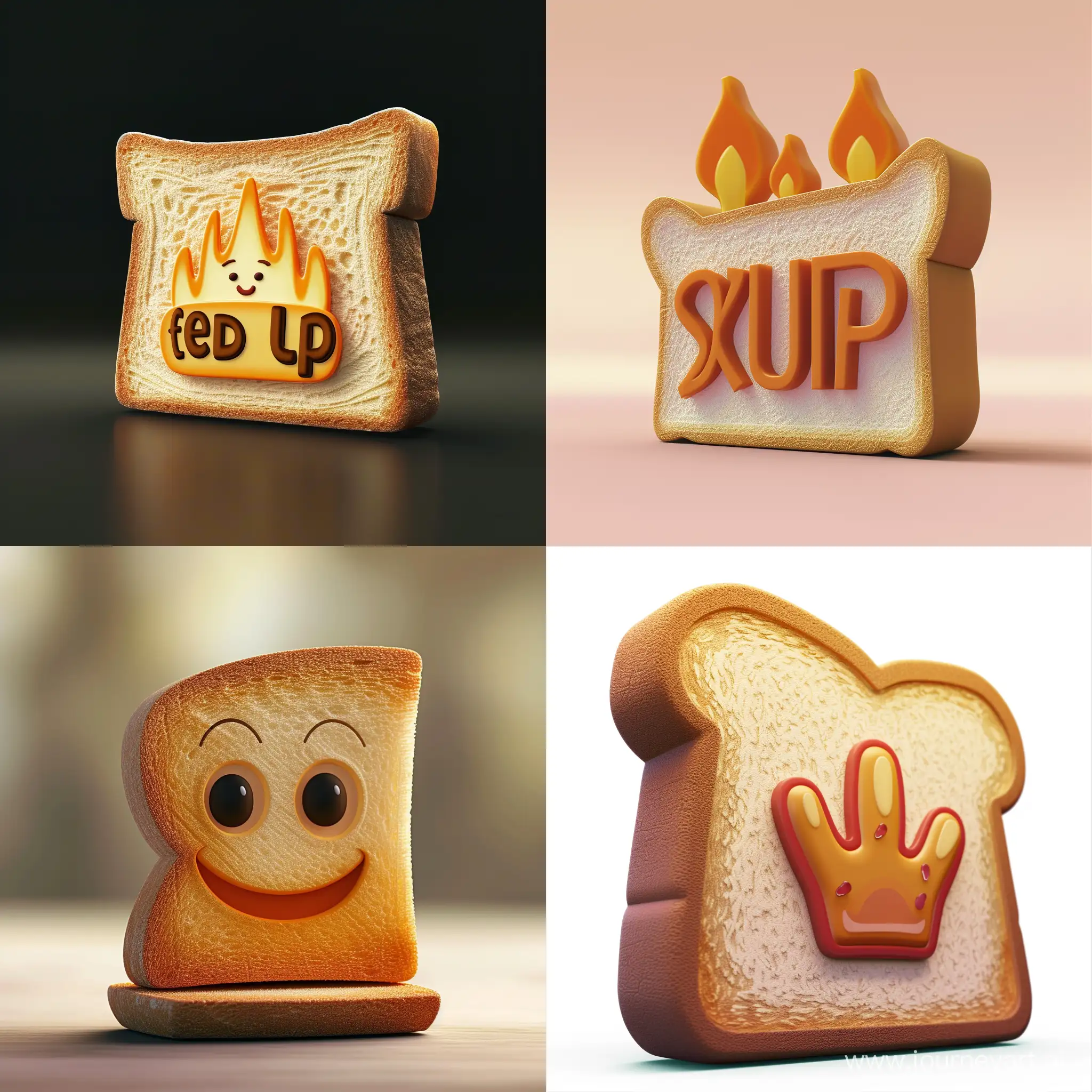 Whimsical-3D-CartoonStyle-Logo-Toast-Side-Up