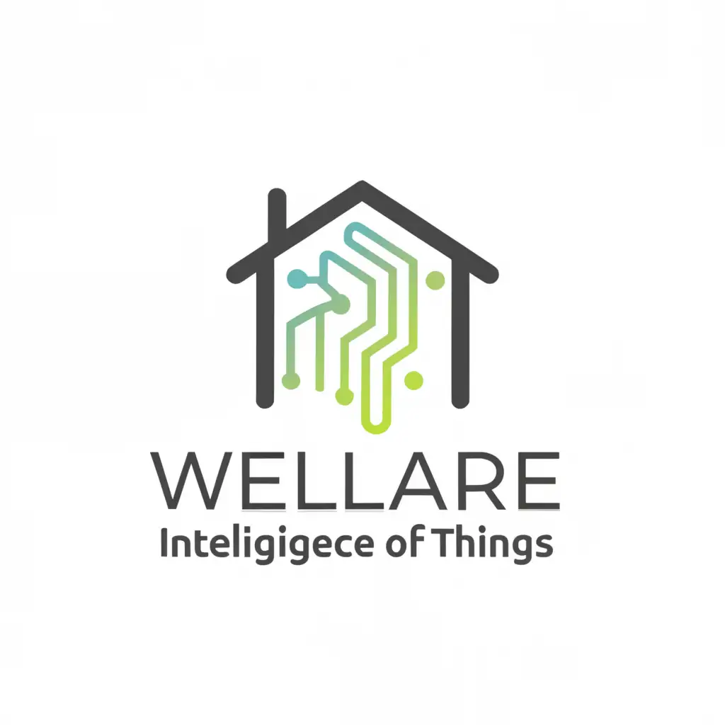 a logo design,with the text "Welfare Intelligence of Things", main symbol:House,Moderate,be used in Internet industry,clear background