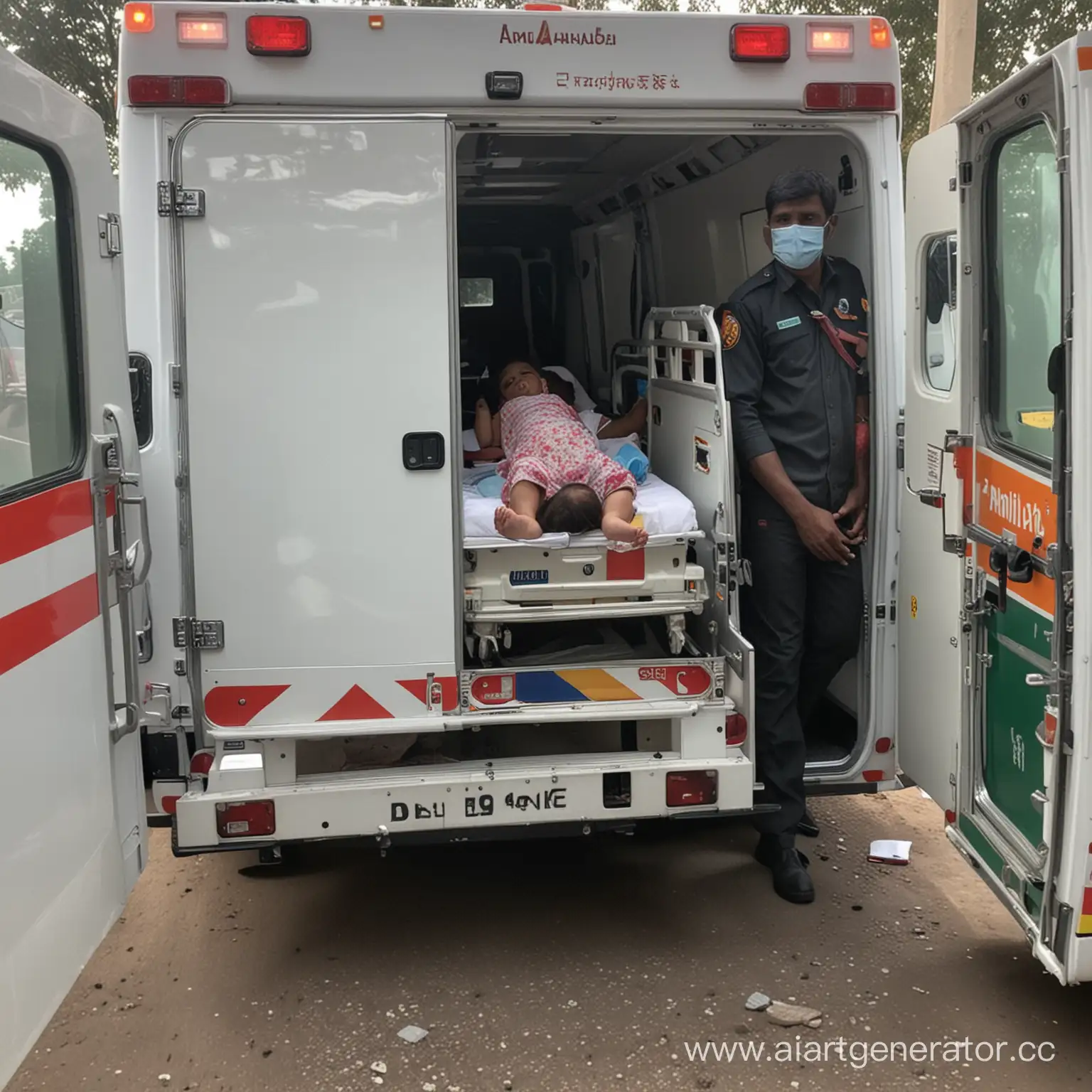 двухлетнюю девочку везут в скорой с отравлением ,фото внутри машины скорой помощи