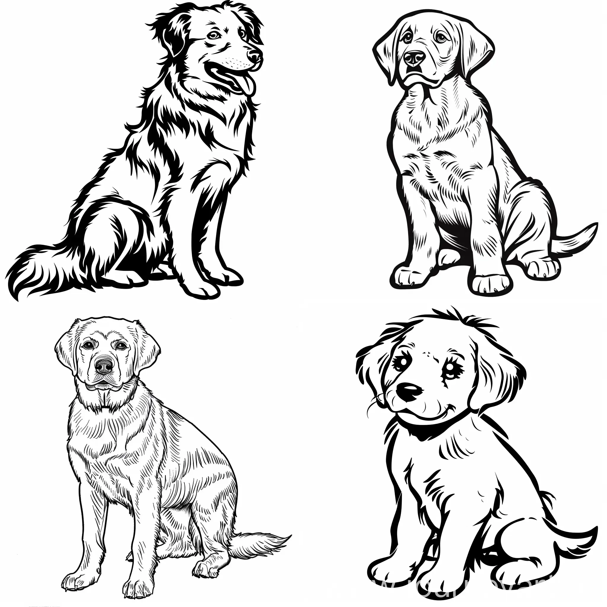 Simple-Dog-Coloring-Page-Playful-Canine-Outline-Drawing