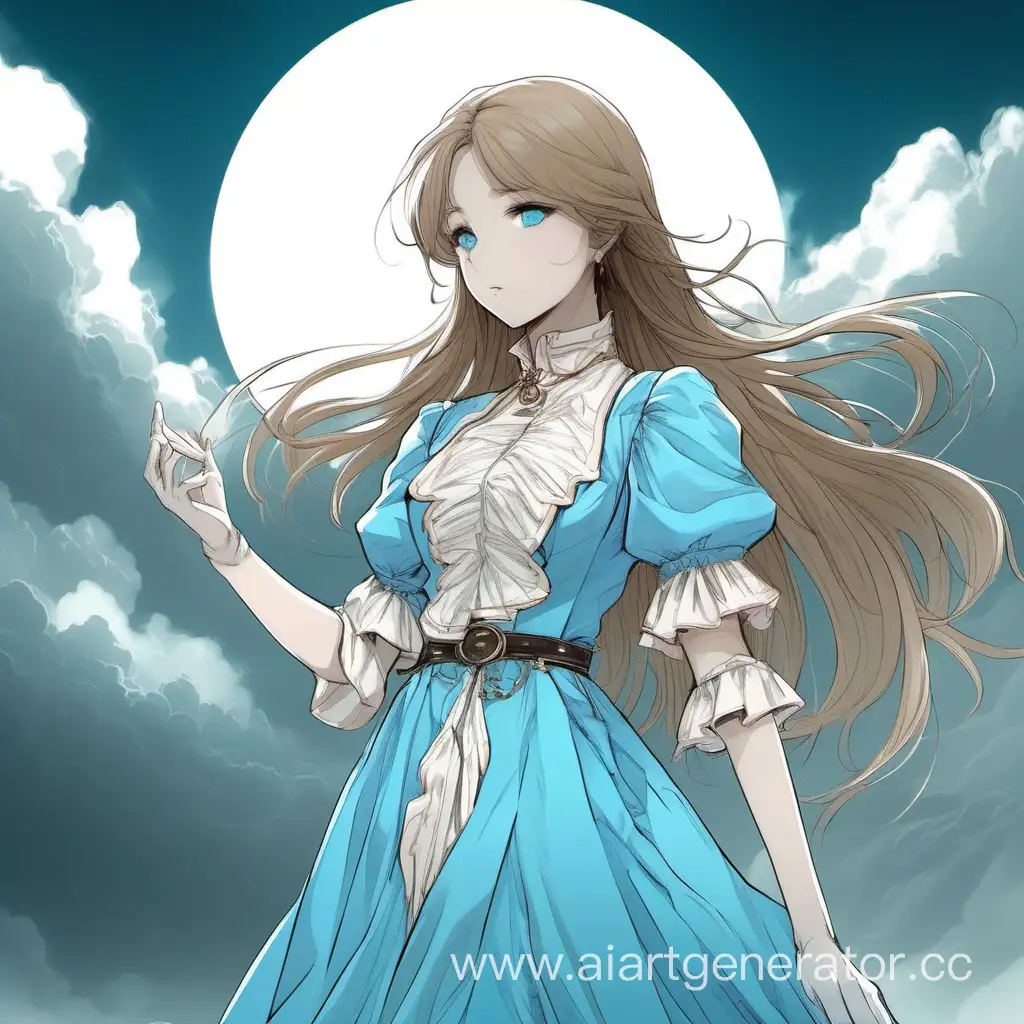 Elegant-Noblewoman-in-SkyBlue-Dress-Classic-Portrait-of-Aristocratic-Grace