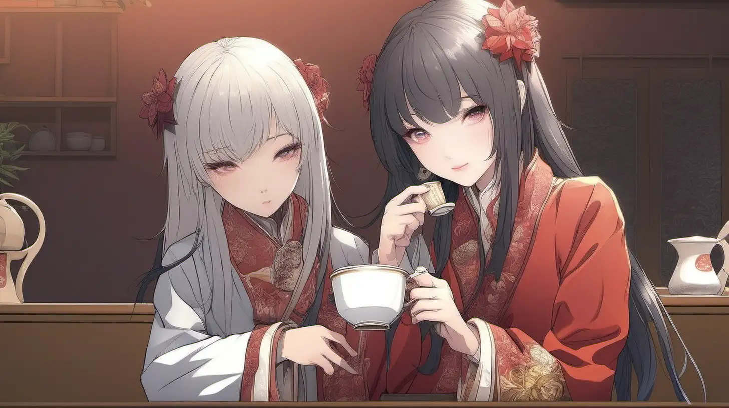 Zhongli sipping tea