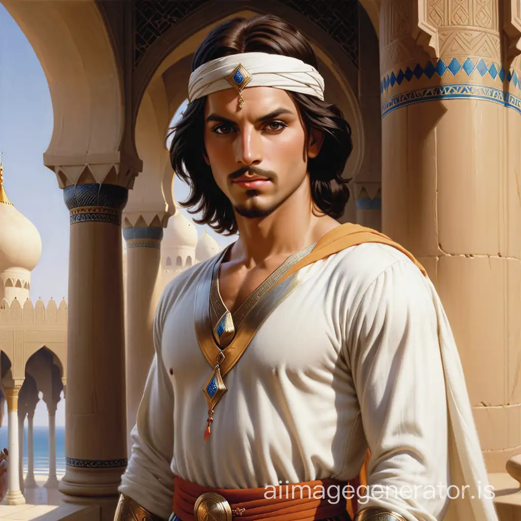 An  Edmund Blair Leighton portrait of prince of persia sands of time