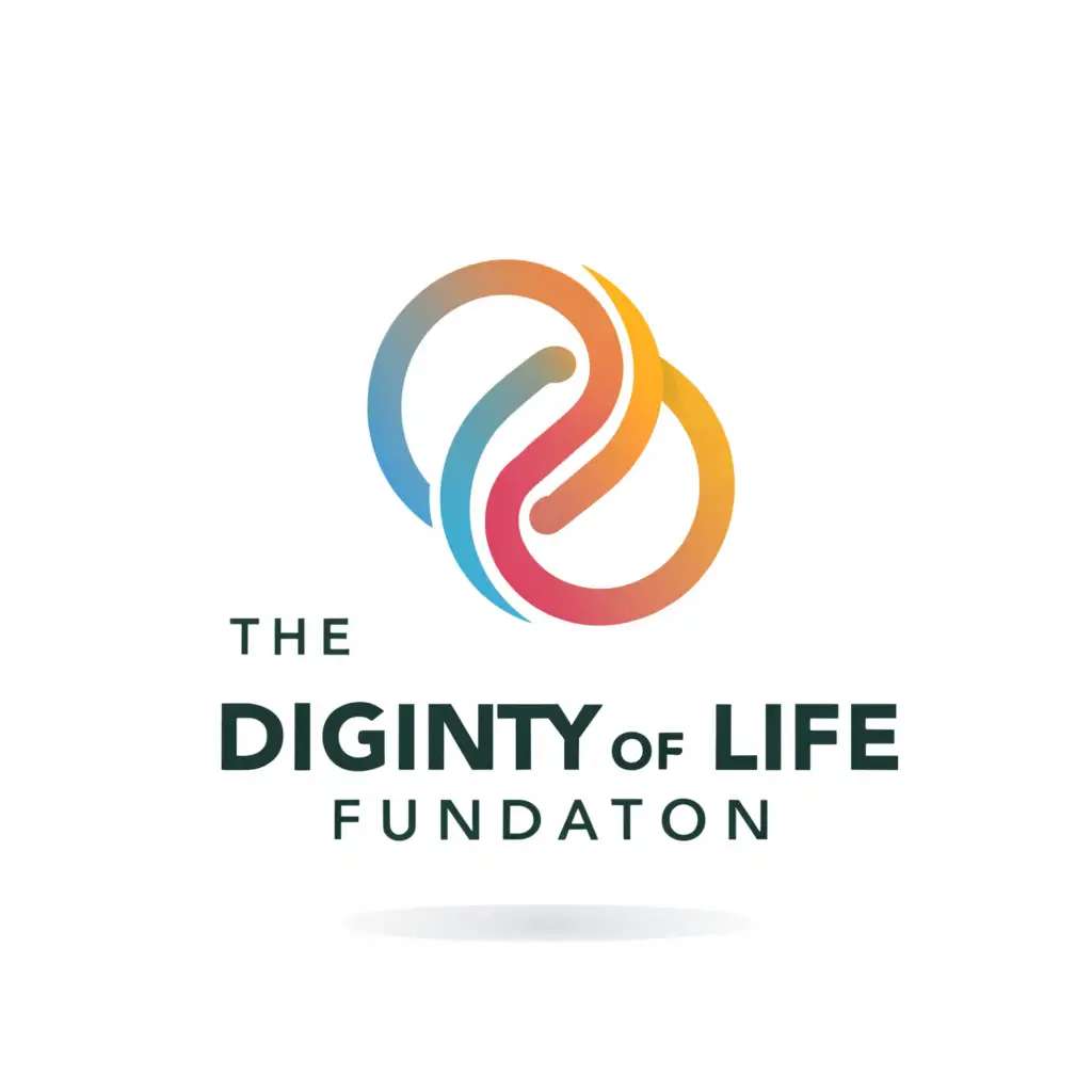 a logo design,with the text "DIGNITY OF LIFE FOUNDATION", main symbol:TEXT,Moderate,be used in Nonprofit industry,clear background