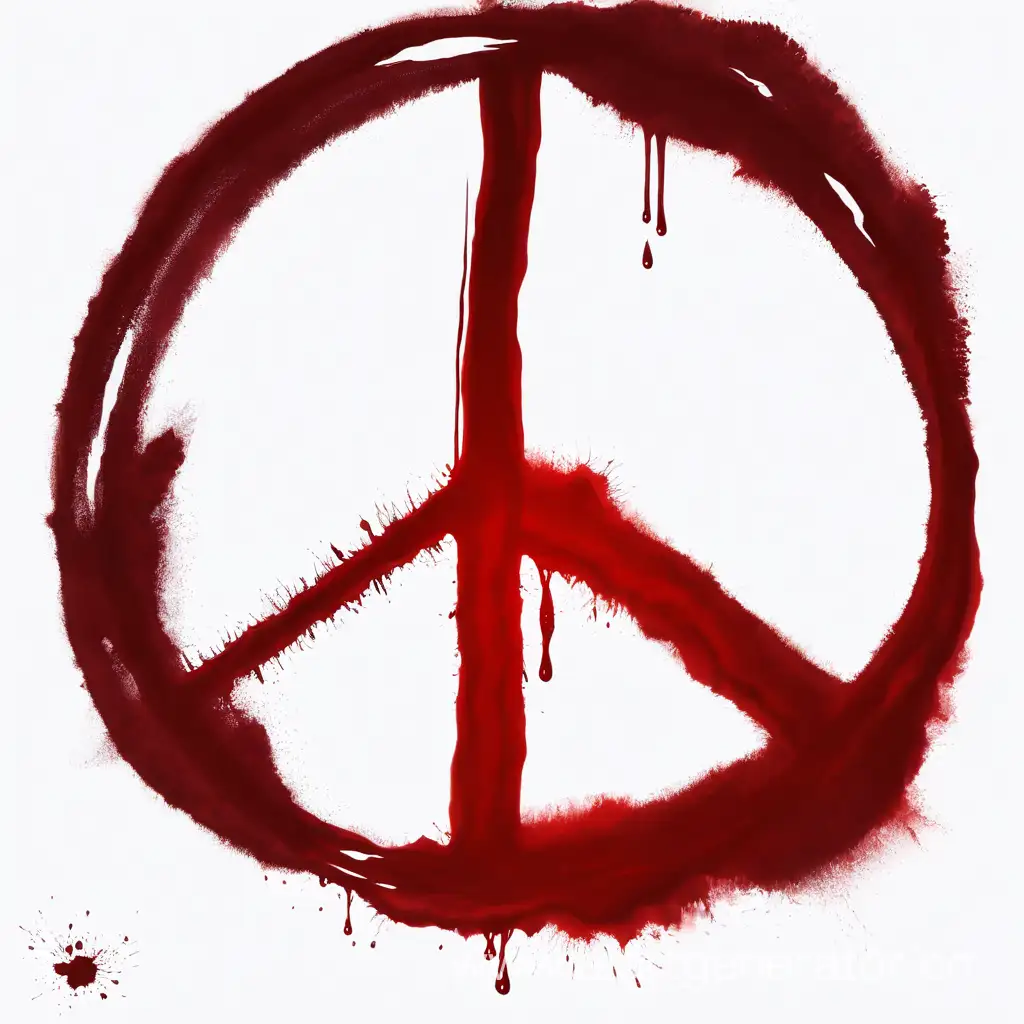 Blood-Drawn-Peace-Sign-Symbol-on-Transparent-Background