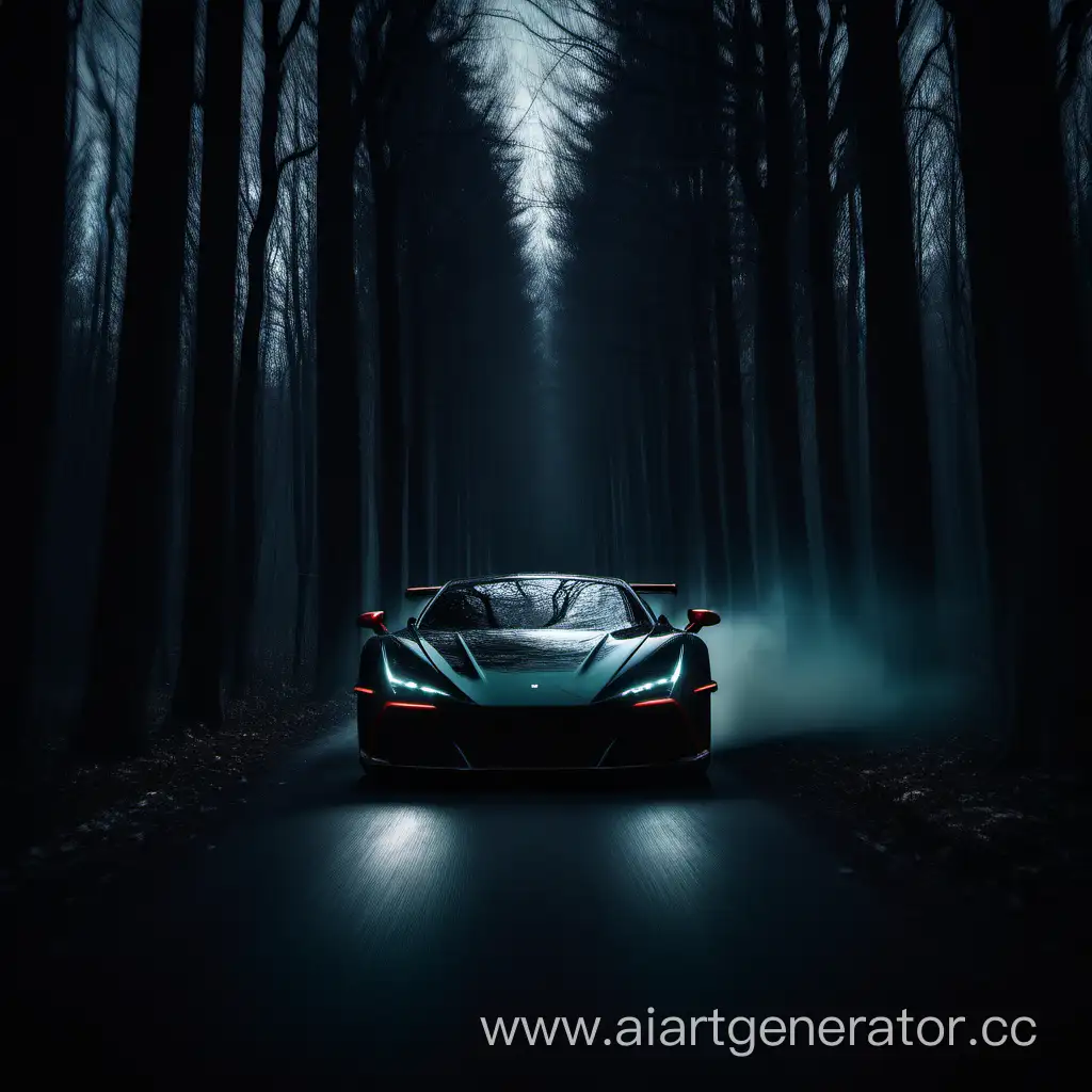 HighSpeed-Sports-Car-Racing-Through-Mysterious-Dark-Forest