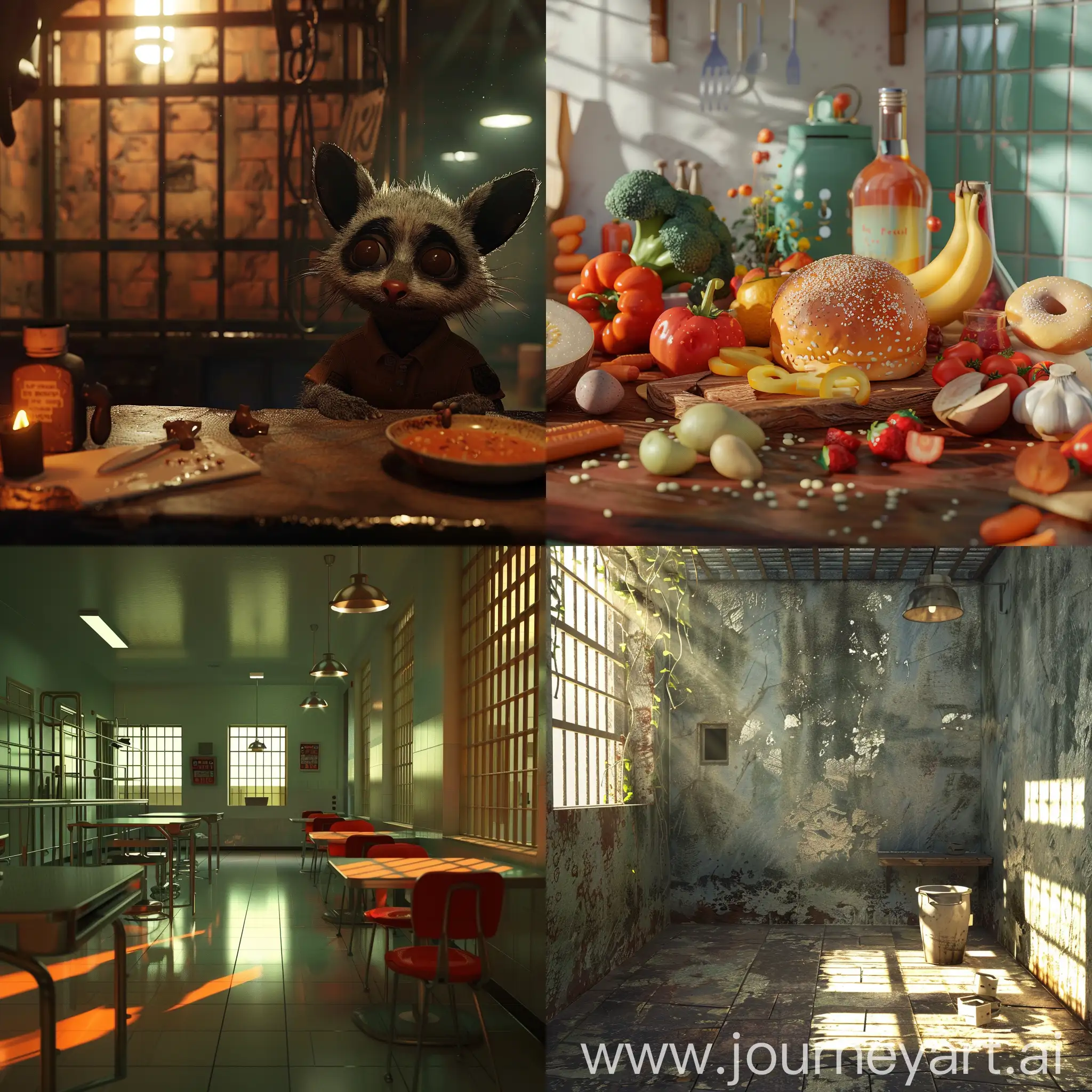Food in prison :: 3D animation