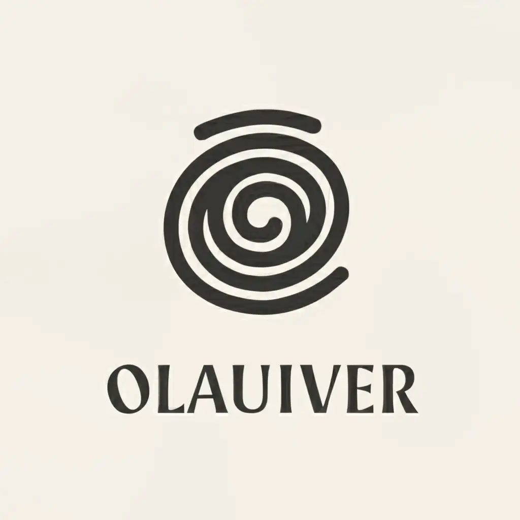 a logo design,with the text "olauiver", main symbol:spiral,complex,clear background