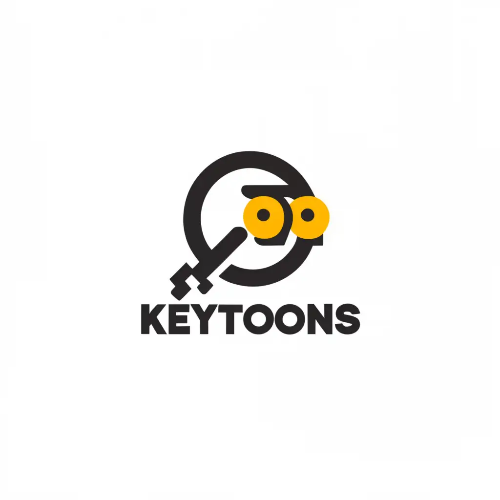 a logo design,with the text "KEYTOONS", main symbol:KEYCHAIN,Moderate,be used in Internet industry,clear background