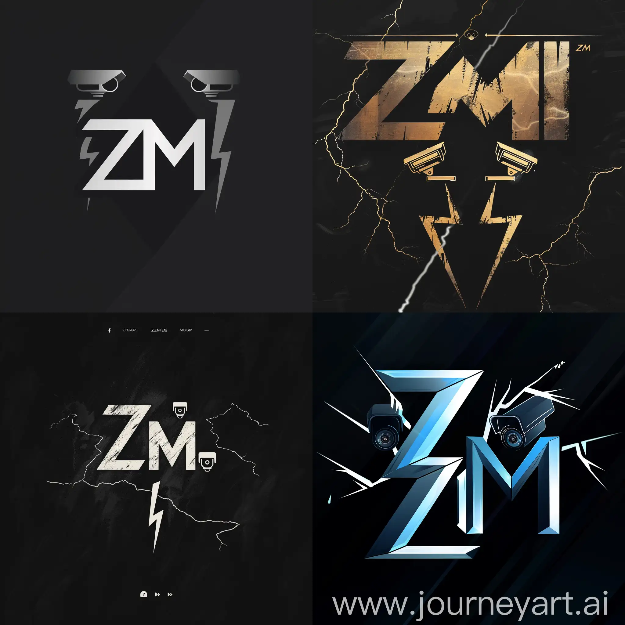 ZM-Company-Logo-with-Lightning-Bolts-and-Security-Cameras