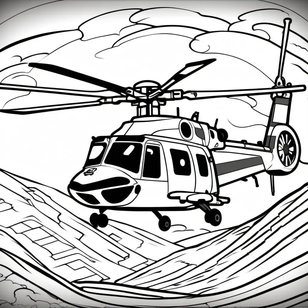 Vibrantly Colored Helicopter Pages for Creative Fun