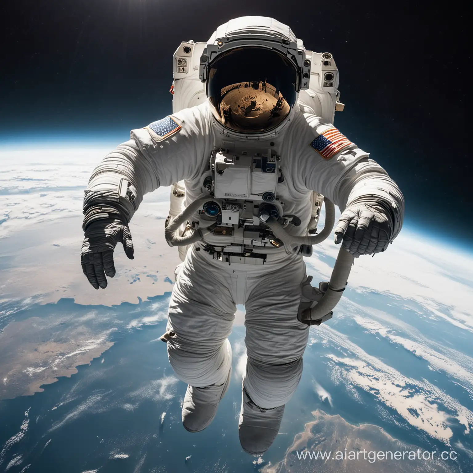 Astronaut-Descending-from-Space-to-Earth