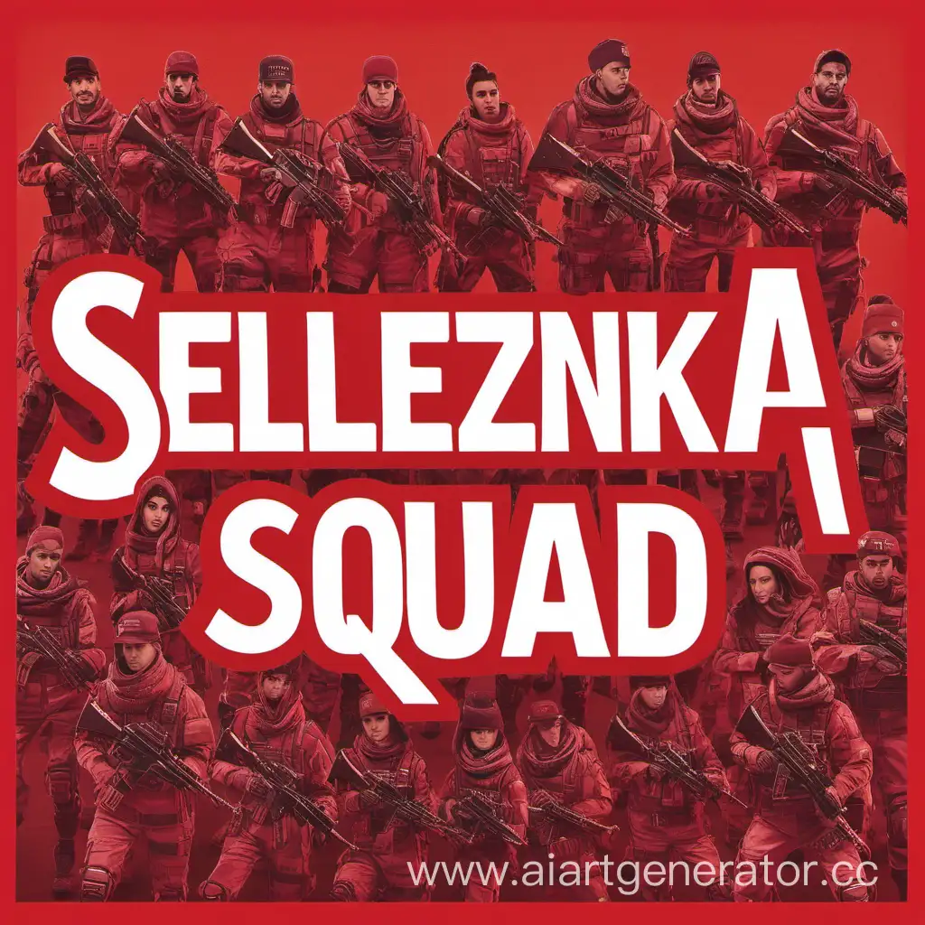 Selezenka-SQUAD-on-Vibrant-Red-Background