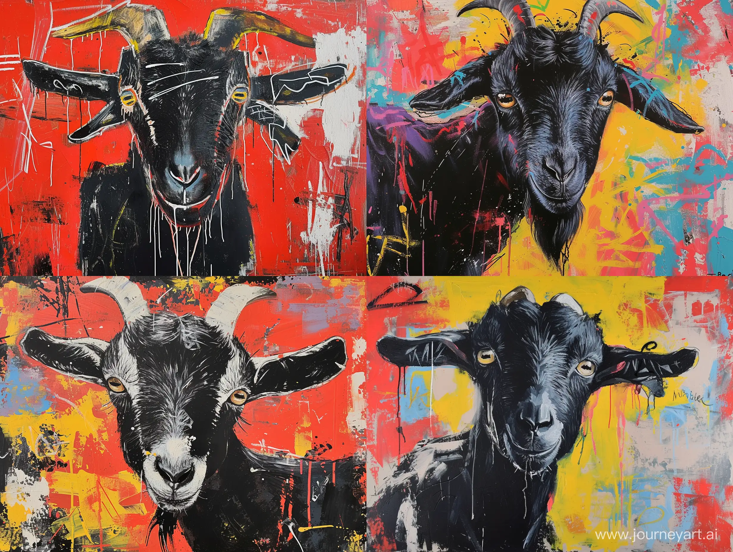 AwardWinning-Realistic-Painting-Majestic-Black-Goat-in-Basquiat-Style