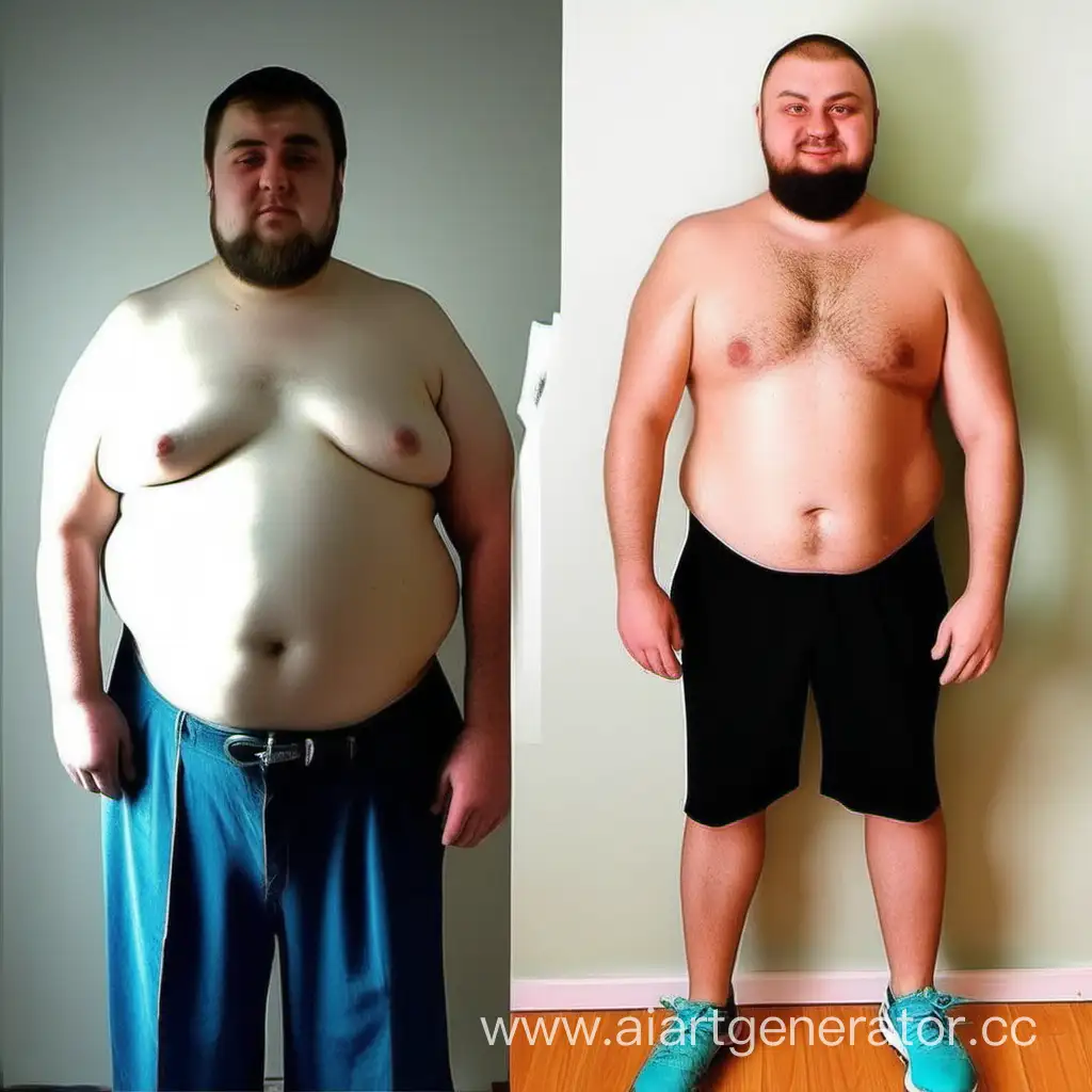 Фото до и после похудения русский мужик