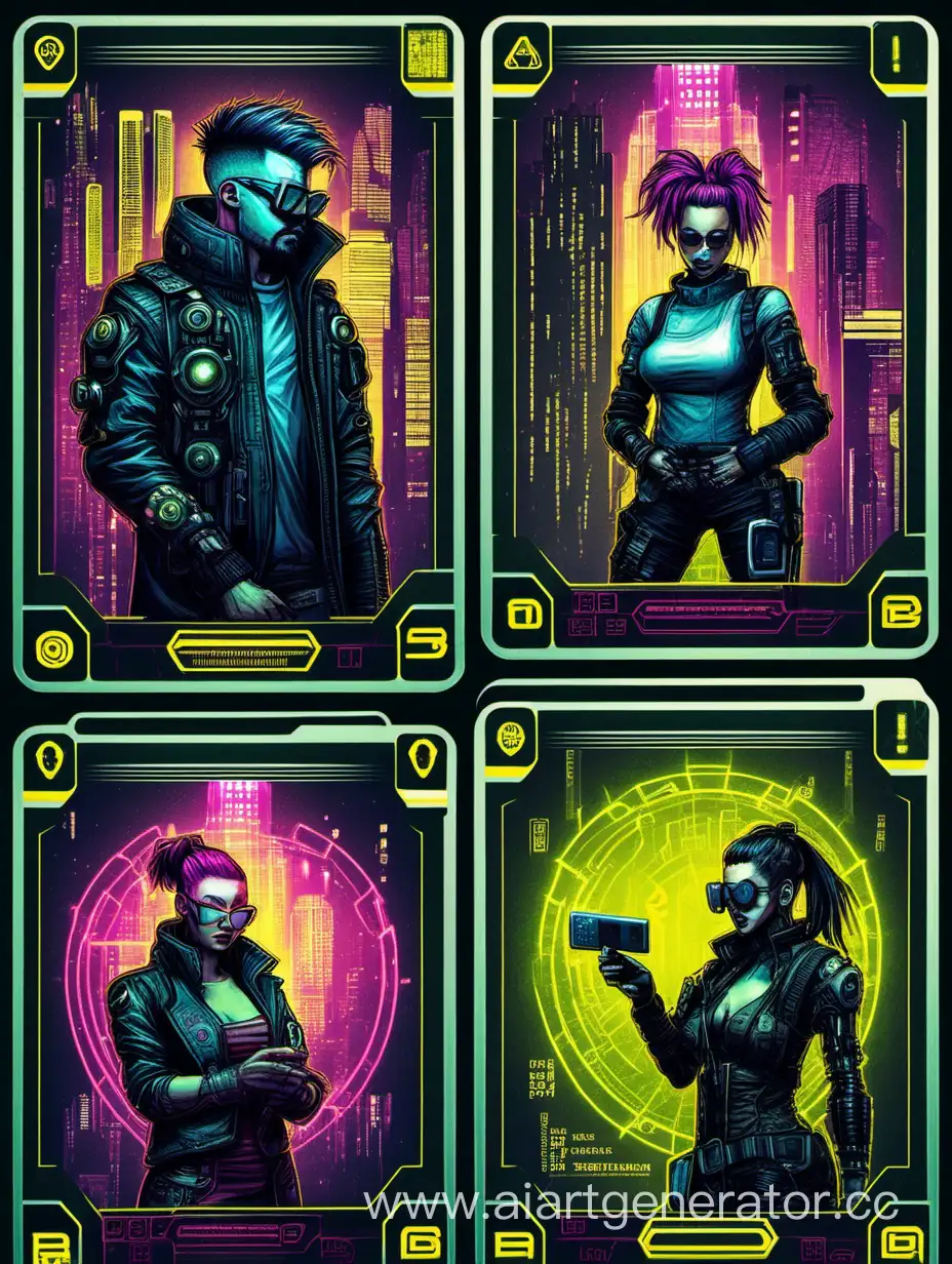 The cyberunk style cards 
