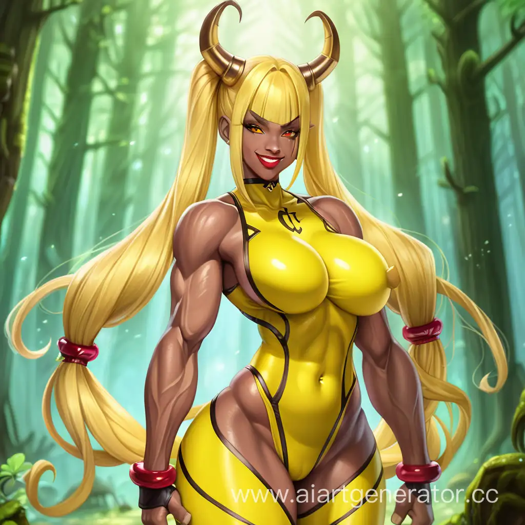 Enchanting-Fantasy-Warrior-Powerful-Woman-in-Yellow-Slime-Armor