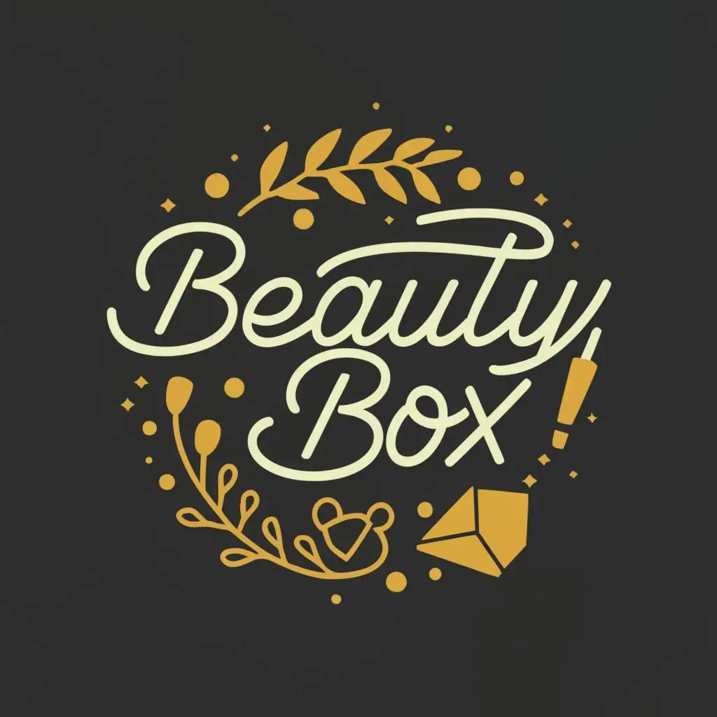 logo, varaity , with the text "BEAUTY BOX", typography