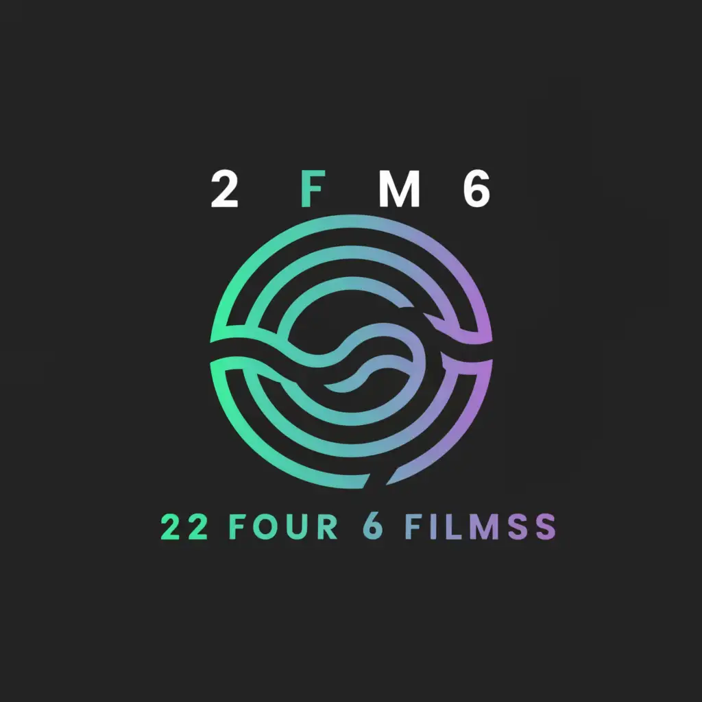 a logo design,with the text "2 four 6 films", main symbol:wave, ocean, water, infinity sign,Moderate,be used in Entertainment industry,clear background