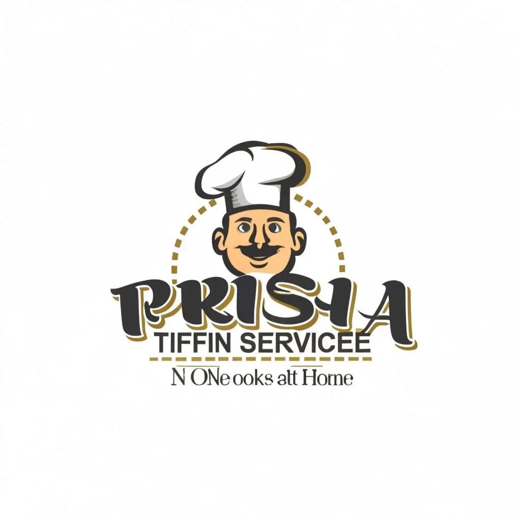 LOGO-Design-for-Prisha-Tiffin-Service-Depicting-HomeCooked-Comfort-with-a-Modern-Twist