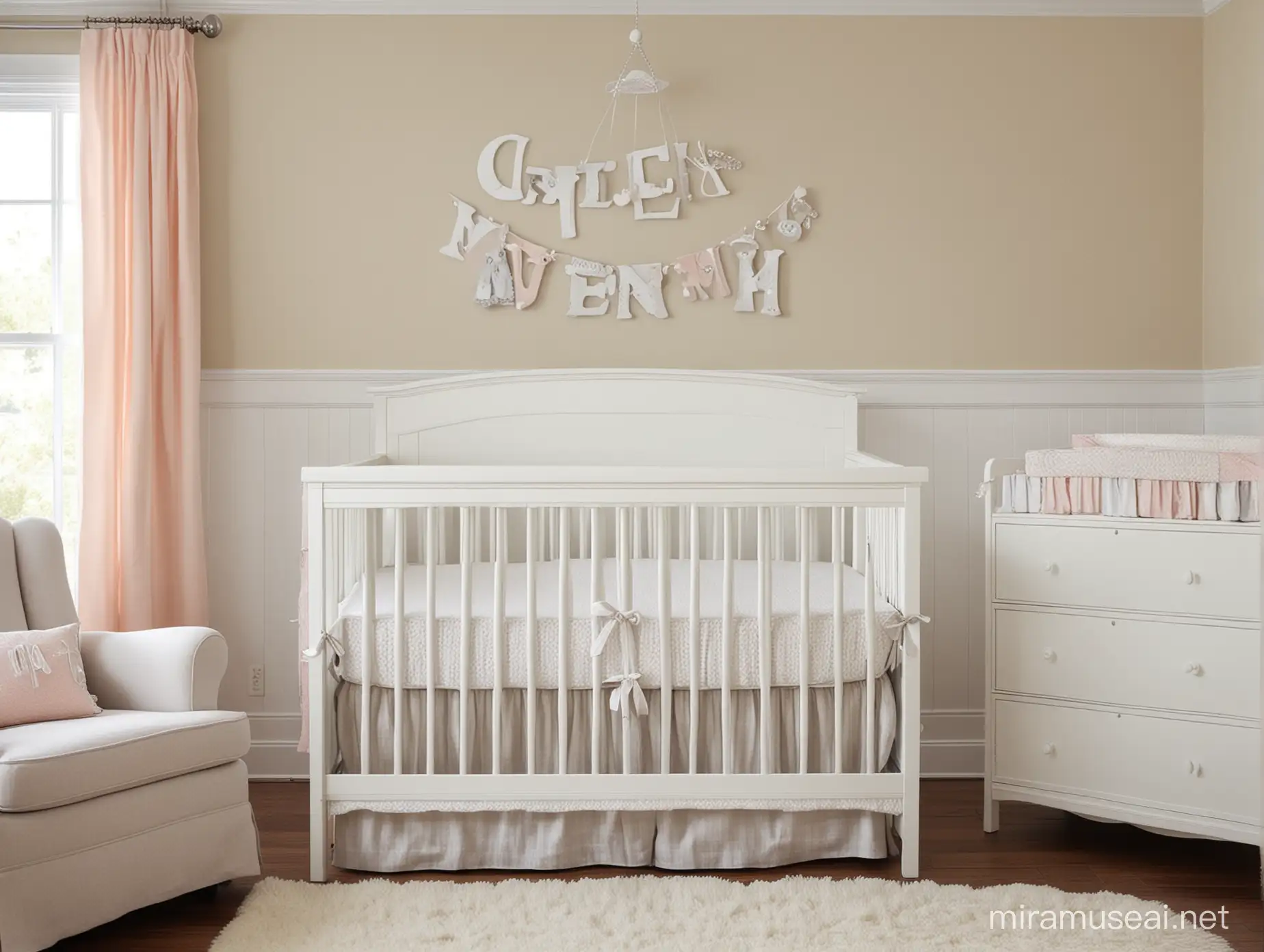 Cozy Nursery Room with a Crib for Infants