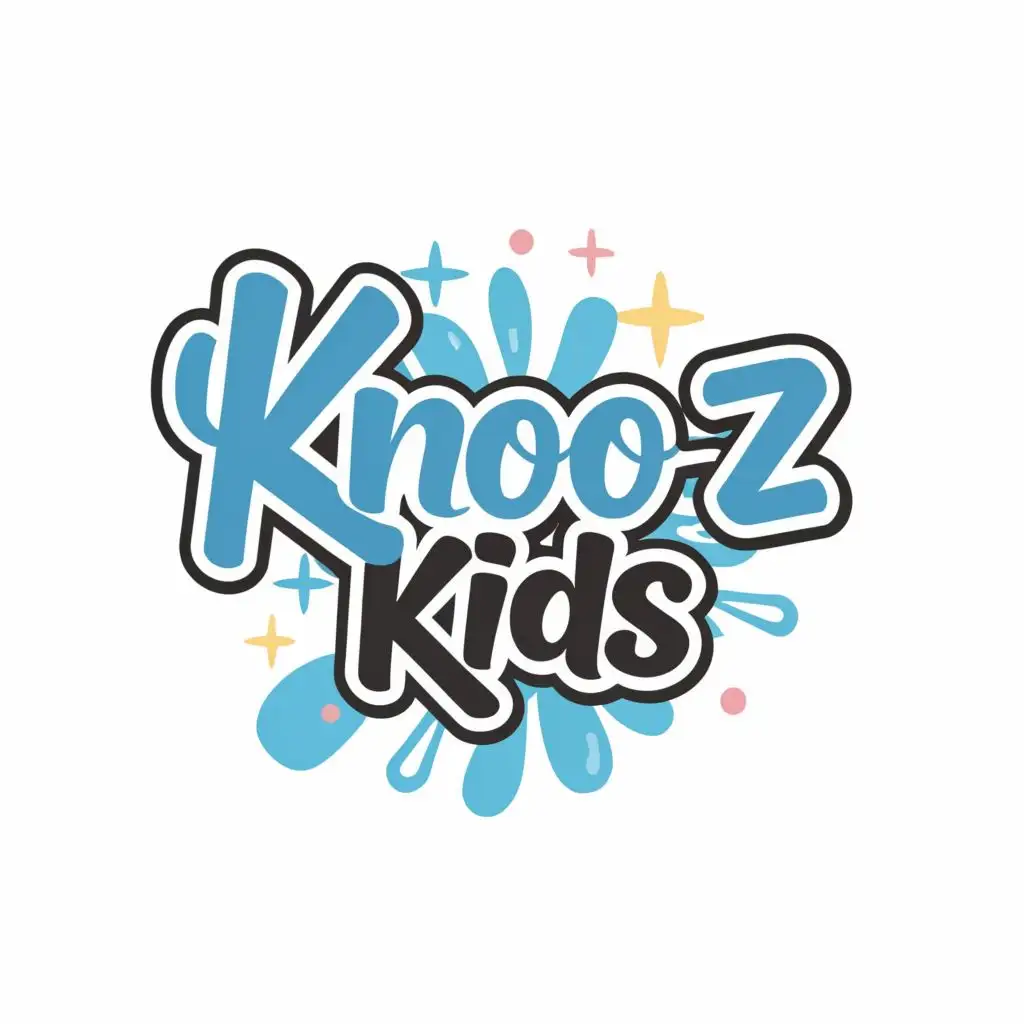 LOGO-Design-for-KNOOZ-KIDS-Playful-Typography-for-Beauty-Spa-Industry