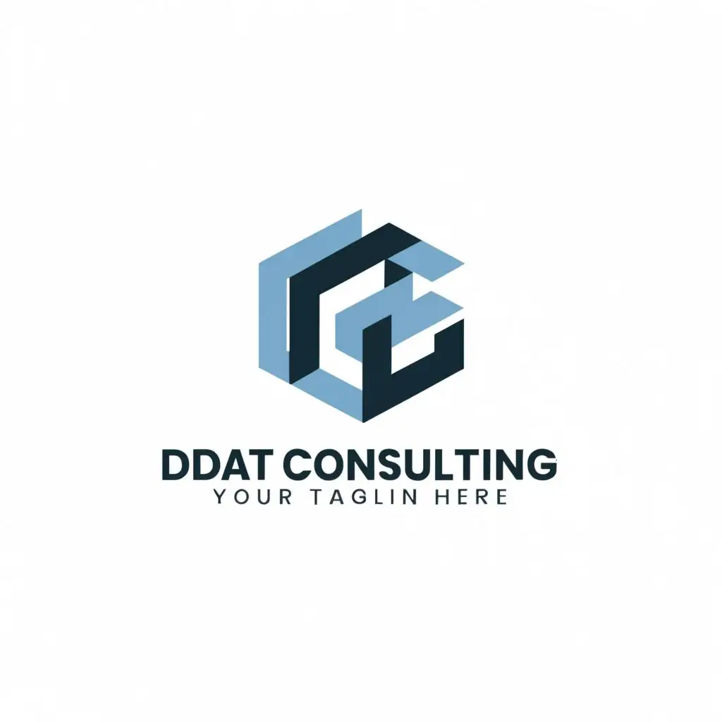 a logo design,with the text "DDAT Consulting", main symbol:Square,Minimalistic,be used in Technology industry,clear background