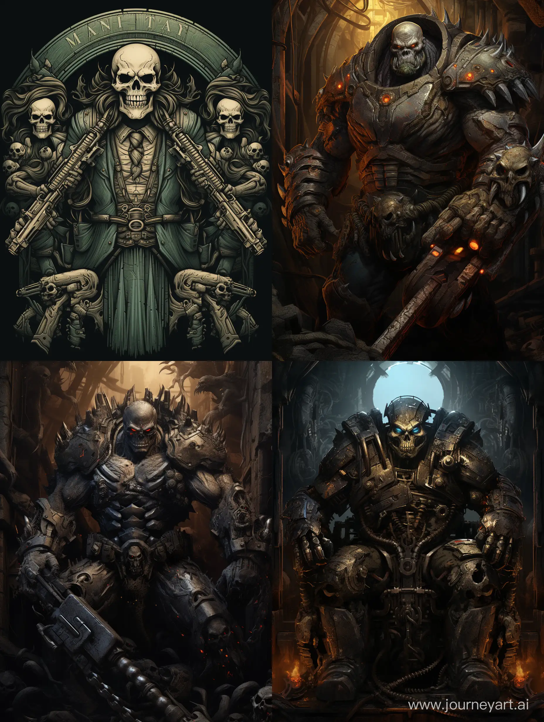 Sinister Titan Speaker men with guns and axe