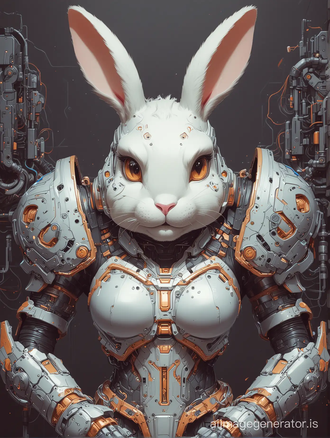 Cybernetic chest armour, bottomless sexy rabbit, fighting ghosts , cartoon-style art, superb linework, nice colors and composition, bold linework, close-up, (masterpiece), cute art by Dana Terrace, by Rebecca Sugar, by ry-spirit, amazing and wholesome cartoon-style art, cute art style, (trending on artstation), (anthro:0.1)