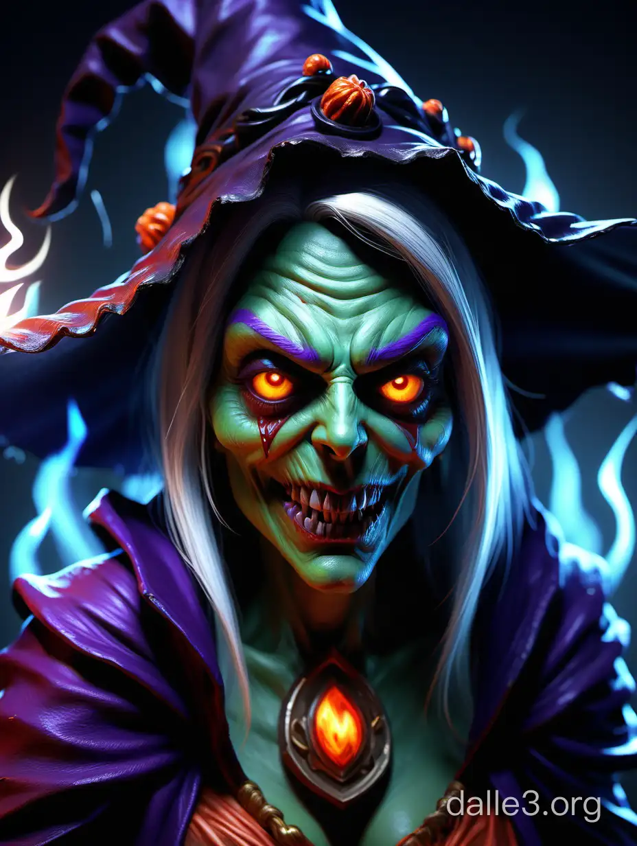 the ugly and frightening evil witch in a headscarfe, hearthstone, concept illustartion, character art, studio lightning, bright colors, intricate, masterpiece, photorealistic, hyperrealistic, sharp focus, high contrast, Artstation HQ, DeviantArt trending, 8k UHD, Unreal Engine 5