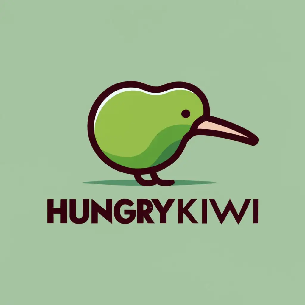 logo, Kiwi bird, with the text "HungryKiwi", typography, be used in Animals Pets industry